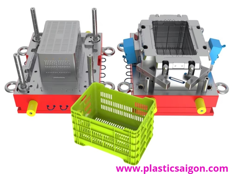 Khuôn thùng nhựa vận chuyển trái cây, khuôn giỏ đựng trái cây, khuôn cho ngành nhựa, khuôn mâu, khuôn ép nhựa,gia công khuôn,  xưởng làm khuôn ép nhựa