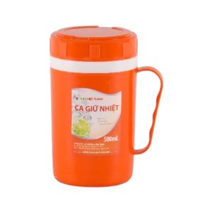 Ca giữ nhiệt nhựa 500ml cao cấp, đa màu sắc tiện lợi