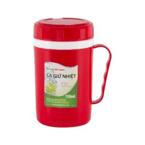 Ca giữ nhiệt nhựa 750ml bền đẹp, đa màu sắc tiện lợi