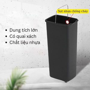 Cây gạt tàn hình chữ nhật inox vàng Plasticsaigon - hinh 2