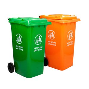 Combo 10 Thùng rác nhựa HDPE 240 lít bền chắc cho công trình - hình 1