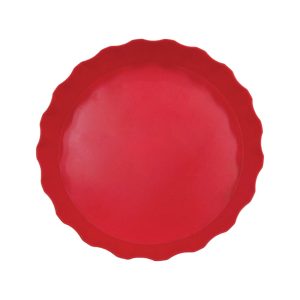 Khay Nắp Khoén Nhựa PP Đỏ Ø350xH50mm - Khay Nhựa Chất Lượng Cao