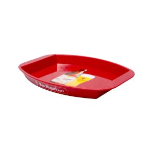 Khay nhựa oval 306 kích thước 43x30x4.5cm bền đẹp, màu đỏ