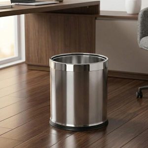 Thùng rác 2 lớp inox tròn 10L Plasticsaigon - anh san pham