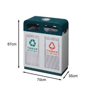 Thùng rác 2 ngăn có gạt tàn Plasticsaigon - hinh 2
