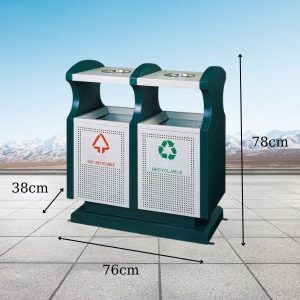 Thùng rác 2 ngăn ngoài trời Plasticsaigon - anh san pham