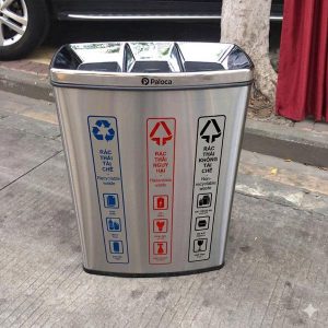 Thùng rác 3 ngăn phân loại Plasticsaigon - anh san pham