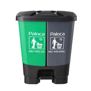 Thùng rác 60L 2 ngăn đạp chân phân loại rác Plasticsaigon - anh san pham