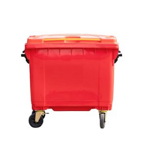 Thùng rác 660L màu đỏ nhựa HDPE – Thùng rác công cộng cỡ lớn Plasticsaigon - hinh 2