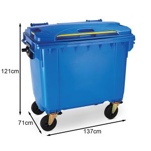 Thùng rác 660L màu xanh dương nhựa HDPE giá rẻ Plasticsaigon - anh san pham