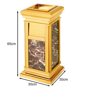 Thùng rác đá hoa cương đỏ 50L cho thang máy chất liệu composite - hình 1