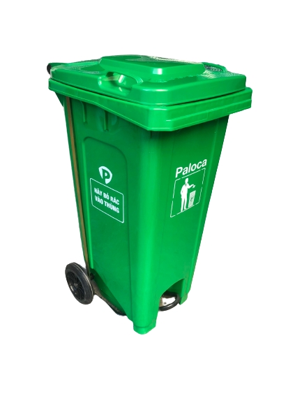 Trang chủ Thùng rác đạp chân 120 lít nhựa HDPE có bánh xe – bền, tiện lợi, giảm 30%