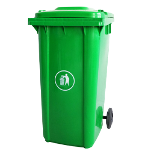 Thùng rác composite 240L màu xanh lá cây bền chắc cho công cộng - hình 1