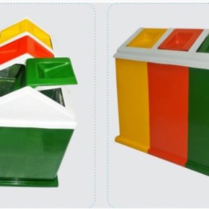 Thùng rác composite 3 ngăn nắp bập bênh Plasticsaigon - hinh 2