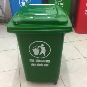 Thùng rác composite 60L bền chắc, chịu thời tiết, phù hợp văn phòng và công cộng - hình 1
