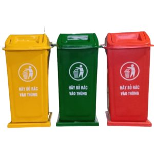 Thùng rác composite 90L có đế Plasticsaigon - anh san pham