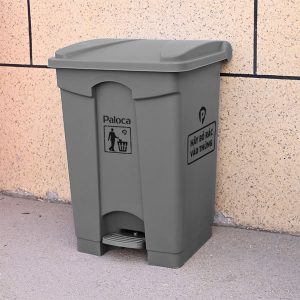Thùng rác đạp chân 68L màu ghi Plasticsaigon - hinh 2