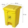 Thùng rác đạp chân 68L màu vàng Plasticsaigon - anh san pham