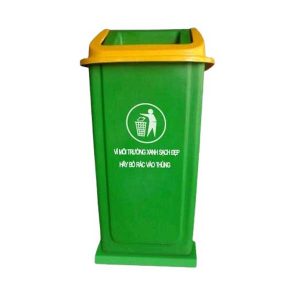 Thùng rác đế bê tông bọc nhựa composite 90L Plasticsaigon - hinh 2