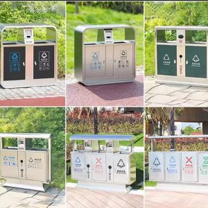 Thùng rác đôi ngoài trời Plasticsaigon - anh san pham