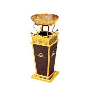 Thùng rác giả da khay thủy tinh 20L bền đẹp cho văn phòng gia đình