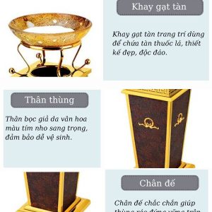 Thùng rác giả da khay thủy tinh Plasticsaigon - hinh 2