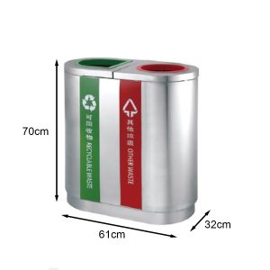 Thùng rác inox 2 ngăn Plasticsaigon - anh san pham