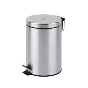 Thùng rác inox 304 đạp chân tròn 12L bền đẹp cho gia đình và văn phòng