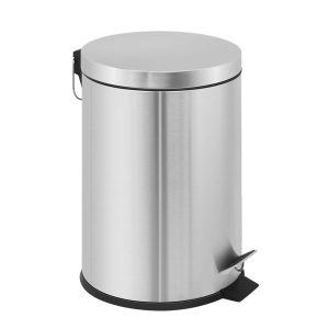 Thùng rác inox 304 đạp chân tròn 20L bền đẹp cho gia đình và văn phòng
