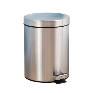 Thùng rác inox 304 đạp chân tròn 8L bền đẹp dùng gia đình văn phòng