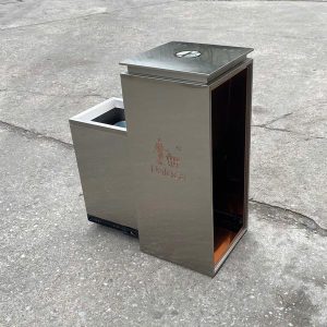 Thùng rác inox 304 cao cấp 60L cho sảnh văn phòng khách sạn - hình 1