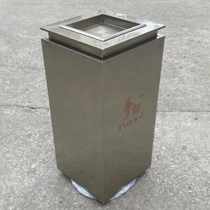 Thùng rác inox 304 cao cấp để sảnh có gạt tàn Plasticsaigon - anh san pham