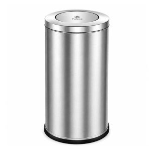 Thùng rác inox 304 nắp lật dung tích đa dạng cho văn phòng & công cộng