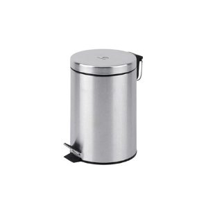 Thùng rác inox đạp chân tròn 3L chất lượng cao cho gia đình và văn phòng