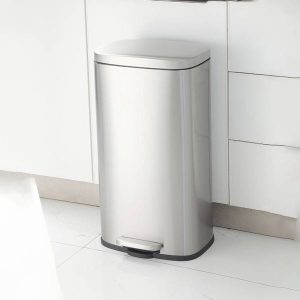 Thùng rác inox đạp chân vuông 16L bền đẹp cho gia đình và văn phòng - hình 1