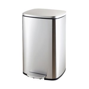 Thùng rác inox đạp chân vuông 8L chống gỉ bền bỉ cho gia đình văn phòng