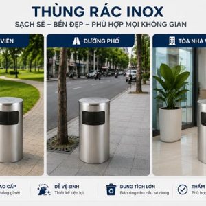 Thùng rác inox cấm hút thuốc Plasticsaigon - hinh 2