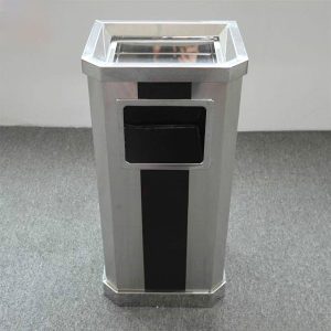 Thùng rác inox chữ nhật có gạt tàn Plasticsaigon - anh san pham