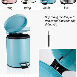 Thùng rác inox đạp chân cao cấp 30l Plasticsaigon - hinh 2