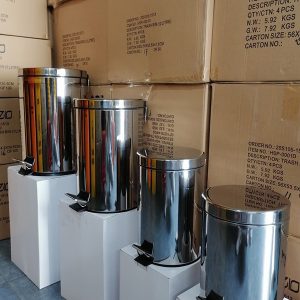 Thùng rác inox đạp chân tròn 20L Plasticsaigon - hinh 2