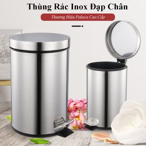 Thùng rác inox đạp chân tròn 30L Plasticsaigon - hinh 2