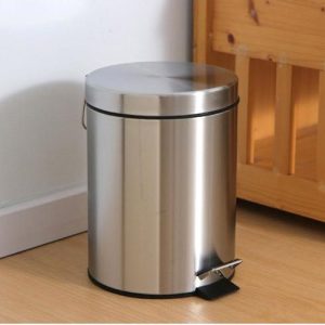 Thùng rác inox đạp chân tròn 5L Plasticsaigon - hinh 2