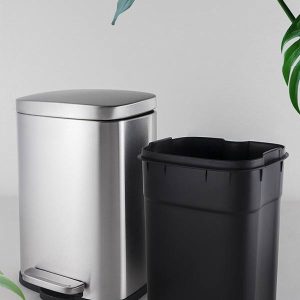 Thùng rác inox đạp chân vuông 8L Plasticsaigon - anh san pham