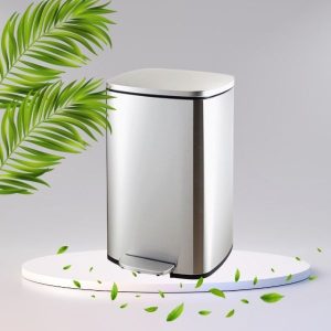 Thùng rác inox đạp chân vuông 8L Plasticsaigon - hinh 2
