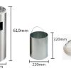 Thùng rác inox gạt tàn Ø25x61cm Plasticsaigon - anh san pham