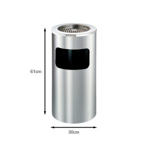 Thùng rác inox gạt tàn Ø30x61cm Plasticsaigon - hinh 2
