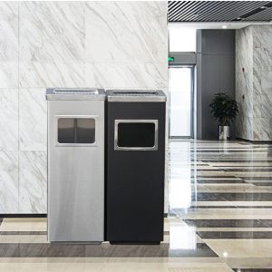 Thùng rác inox gạt tàn chữ nhật L30xW24cm Plasticsaigon - hinh 2