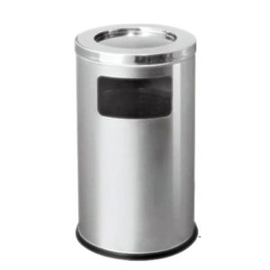 Thùng rác inox gạt tàn tròn 38cm cao 73cm dùng ngoài trời - hình 1