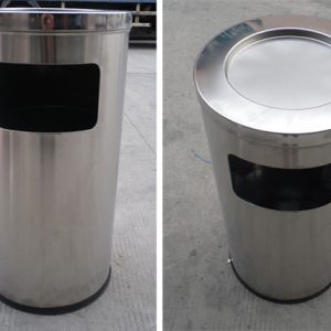 Thùng rác inox gạt tàn tròn Ø38xH73cm Plasticsaigon - hinh 2
