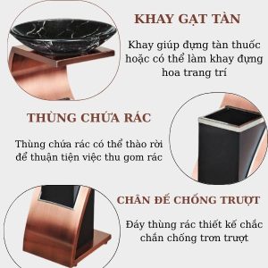 Thùng rác inox hình chữ Z Plasticsaigon - anh san pham